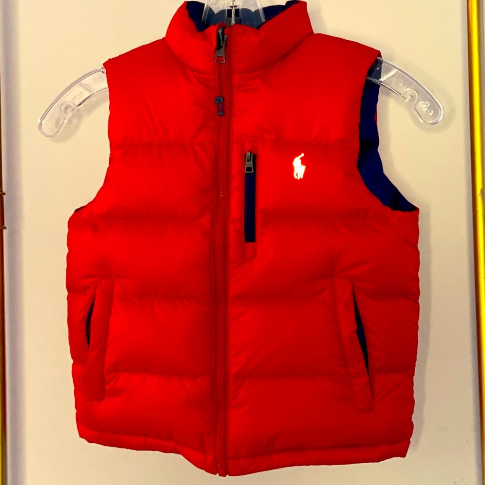 Ralph Lauren Boys Puffer Vest Reversible Size 7